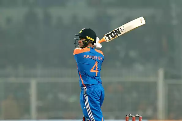 Abhishek scored a 20-ball fifty Abhishek scored a 20-ball fifty