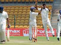 The left-arm spinner finished with figures of 2/93 at the end of the third day's play.